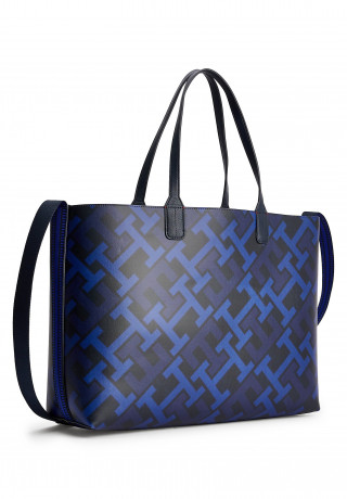Tommy Hilfiger Monogram Iconic Across body bag space blue mix Monogram Iconic — сумка через плечо космический синий микс