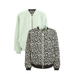 WE Fashion Meisjes reversible bomberjack met imitatiebont Blazer fur Madchen Двусторонний бомбер Meisjes с имитацией блейзера для девочек