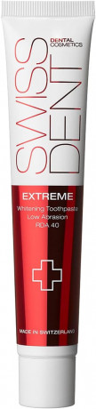 SWISSDENT Extreme 100ml x 3stk, Зубная паста для взрослых (Швейцария), отбеливание зубов и удаление налета, RDA 40, с коэнзимом Q10 и витамином E, Набор 3 шт х 100 мл