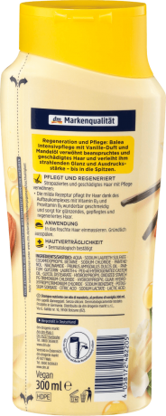 Balea Shampoo Intensivpflege Балеа Шампунь для интенсивного ухода за Волосами с Миндальным Маслом и Ароматом Ванили, 300 мл