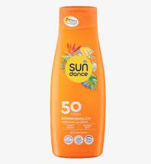 SUNDANCE Sonnenmilch LSF 50, 500 ml, SUNDANCE Солнцезащитное молочко для тела SPF 50 для взрослых (Германия),  защита от UVA/UVB лучей, увлажнение до 24 часов, водостойкое, 500 мл