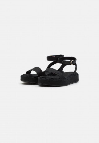 Tommy Hilfiger ROPE FLATFORM Platform sandals triple black ROPE FLATFORM Сандалии на платформе тройной черный