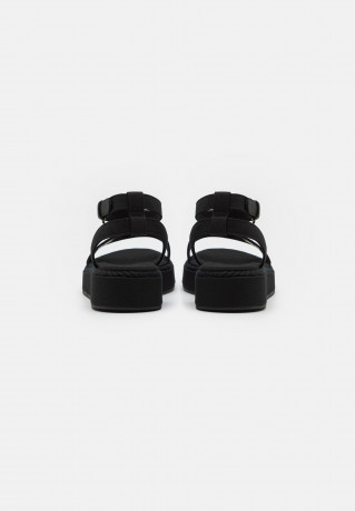 Tommy Hilfiger ROPE FLATFORM Platform sandals triple black ROPE FLATFORM Сандалии на платформе тройной черный