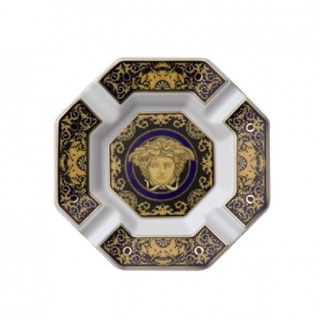 Rosenthal meets Versace Rosenthal Versace Medusa blue Ascher 14 cm Rosenthal Versace Medusa синяя пепельница 14 см