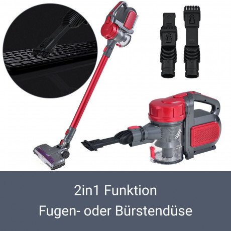 Juskys Juskys Akku-Handstaubsauger VAC100 Pro, 150 W, HEPA-Filter, Grobfilter und Staubbehalter Blau Беспроводной ручной пылесос Juskys VAC100 Pro, 150 Вт, HEPA-фильтр, фильтр грубой очистки и пылесборник