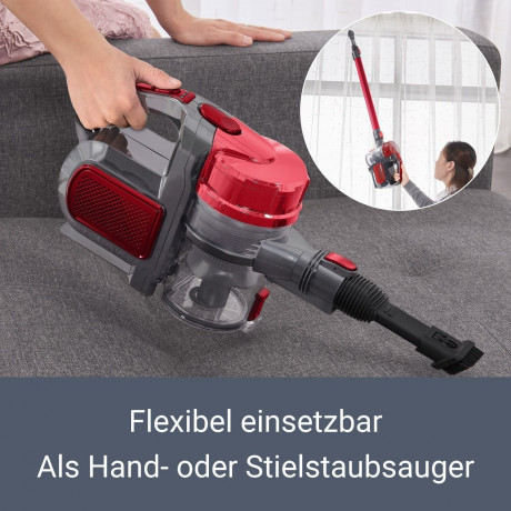 Juskys Juskys Akku-Handstaubsauger VAC100 Pro, 150 W, HEPA-Filter, Grobfilter und Staubbehalter Blau Беспроводной ручной пылесос Juskys VAC100 Pro, 150 Вт, HEPA-фильтр, фильтр грубой очистки и пылесборник