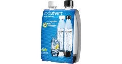 SodaStream SodaStream PET-Flasche Fuse 1 Liter Duopack, Trinkflasche transparent/schwarz, 1x weiss, 1x schwarz transparent/schwarz ПЭТ-бутылка SodaStream Fuse, двойная упаковка 1 литр, бутылка для питья прозрачная/черная, 1 белая, 1 черная