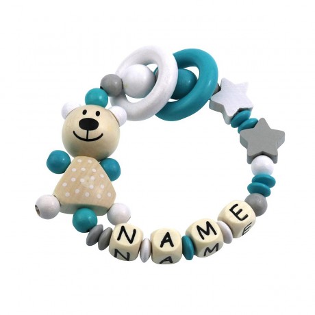 elefantasie Greifling Teddybar Sterne personalisiert mit Namen Игрушечный плюшевый батончик с цепляющими звездами