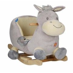 bieco Schaukelpferd Plusch Esel Schaukeltier 60 cm Baby Wippe Holz Spielzeug ab 9 M Schaukeltiere Лошадка-качалка плюшевый осел качалка 60 см детские качели деревянная игрушка от 9 м качалка животных