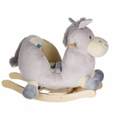 bieco Schaukelpferd Plusch Esel Schaukeltier 60 cm Baby Wippe Holz Spielzeug ab 9 M Schaukeltiere Лошадка-качалка плюшевый осел качалка 60 см детские качели деревянная игрушка от 9 м качалка животных