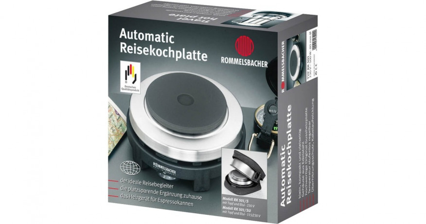 Rommelsbacher Rommelsbacher Reise-Kochplatte RK 501/S schwarz  schwarz Дорожная плита Rommelsbacher RK 501/S черная