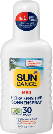 SUNDANCE Sonnenspray Солнцезащитный спрей MED Ultra Sensitiv LSF 30, 200 мл