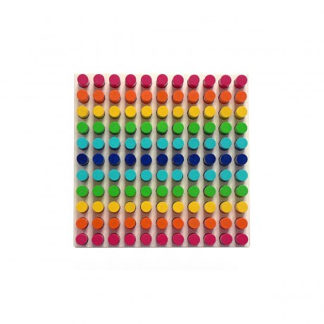 HESS Holzspielzeug Farbensteckspiel mit 121 Teilen Деревянная игрушка-игра на подбор цветов