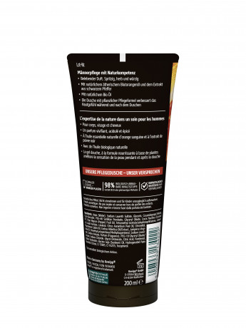 Kneipp 3 in 1 Pflegedusche Energie, 200 ml, Kneipp мужской гель для душа 3 в 1 Energie с красным апельсином и чёрным перцем, 200 мл