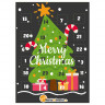 World of Sweets Merry Christmas Adventskalender, классический шоколадный адвент-календарь Счастливого Рождества, 24 окошка, 75 г