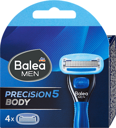 Balea MEN Rasierklingen, precision5 Body, 4 St, Сменные кассеты precision5 Body для бритья тела, 4 шт.