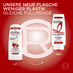 L'Oreal Paris Elvital Total Repair 5 Reparierende Spuelung, 250 ml, Восстанавливающий кондиционер для повреждённых волос, укрепление структуры и лёгкое расчёсывание, 250 мл