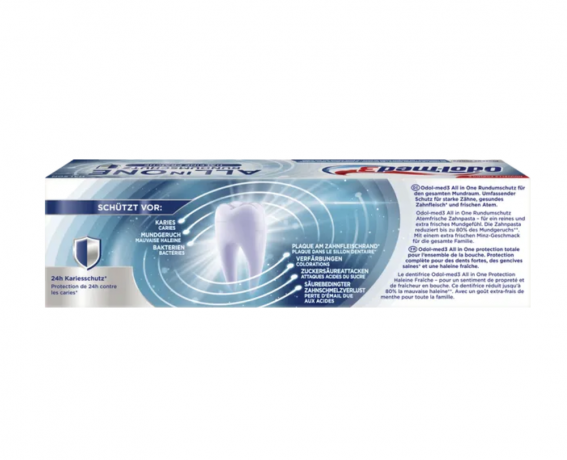 Odol med3 All in One Rundumschutz Atemfrische Zahncreme Универсальная зубная паста для комплексной защиты и освежения дыхания 75мл