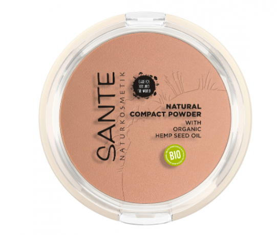 Sante Puder Compact Natural 02 Neutral Beige, Санте Натуральная компактная пудра цвет 02 Нейтральный бежевый