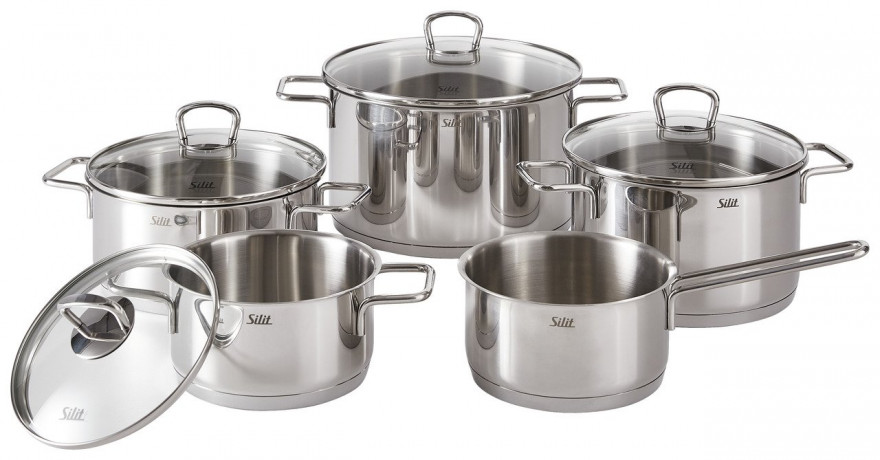Silit Silit Topfset 5-tlg. ALICANTE silber Набор горшков силит, 5 шт. АЛИКАНТЕ