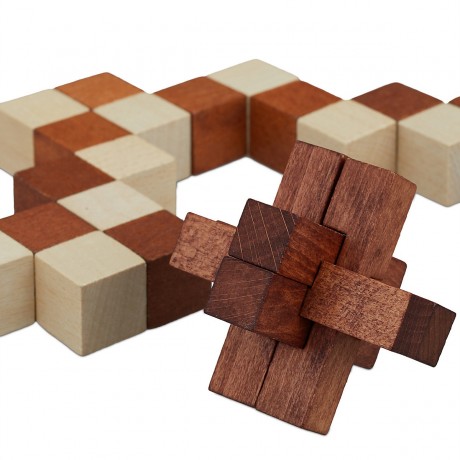 relaxdays Holz Knobelspiele Set Деревянный набор для головоломки