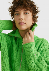 Tommy Hilfiger ZIP-THRU RELAXED  Cardigan spring lime ZIP THRU RELAXED Кардиган весенняя известь
