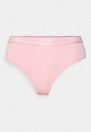 Tommy Hilfiger HIGH WAIST THONG Thong classic pink ТОНГ С ВЫСОКОЙ ПОСАДКОЙ Стринги классический розовый