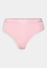 Tommy Hilfiger HIGH WAIST THONG Thong classic pink ТОНГ С ВЫСОКОЙ ПОСАДКОЙ Стринги классический розовый