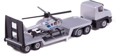 SIKU SIKU 1610 Tieflader mit Hubschrauber Низкорамная платформа SIKU 1610 с вертолетом
