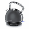 Arendo Arendo Wasserkocher, 1,7 l, 2200 W, Edelstahl, Retro Style Vintage, Uberhitzungs Trockenkochschutz, grau Чайник Arendo, 1,7 л, 2200 Вт, нержавеющая сталь, винтажный ретро-стиль, защита от перегрева при сухом кипячении, серый