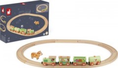 Janod Eisenbahn Bauernhof mit Schienenstrecke Story Железнодорожная ферма с историей железной дороги