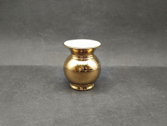 Ваза миниатюрная винтажная Gerold Porzellan Bavaria &quot;Констанц&quot;, с позолотой, фарфор, 6 х 5.5 см, Германия, 1970-80гг.