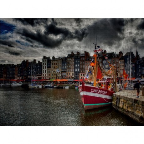CALVENDO Puzzle CALVENDO Puzzle Calvados: Der Hafen von Honfleur Пазл CALVENDO Пазл Кальвадос: Порт Онфлёр