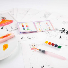 Depesche TOPModel Auqarellfarben-Set Outline-Motive  Акварельный набор TOPModel, контурные мотивы