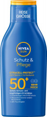 NIVEA SUN Schutz & Pflege Reisegrosse LSF 50+, 100 ml, Нивеа Солнцезащитное молочко, SPF 50+, дорожный формат, водостойкое, 100 мл