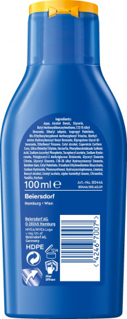 NIVEA SUN Schutz & Pflege Reisegrosse LSF 50+, 100 ml, Нивеа Солнцезащитное молочко, SPF 50+, дорожный формат, водостойкое, 100 мл