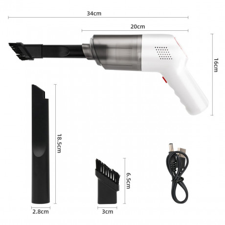 7Magic 7Magic Akku-Handstaubsauger 9000Pa USB Aufladbar Tragbar Leicht Mini Staubsauger Auto-Staubsauger, 120 W, beutellos, 4000mAh Handsauger, fur den Auto, Haus, Kuche, Tierhaare 7Magic беспроводной ручной пылесос 9000Pa USB перезаряжаемый портативный