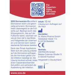 SOS Dornwarzen-Ex, 10 ml, SOS Средство от подошвенных бородавок, с молочной и салициловой кислотой, 10 мл