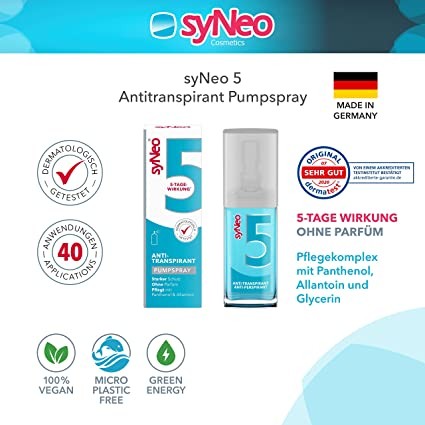 Syneo 5 Deo Spray+Roller, НАБОР Спрей 30мл + Шариковый 50мл Дезодорант антиперспирант с защитой от пота до 5 дней