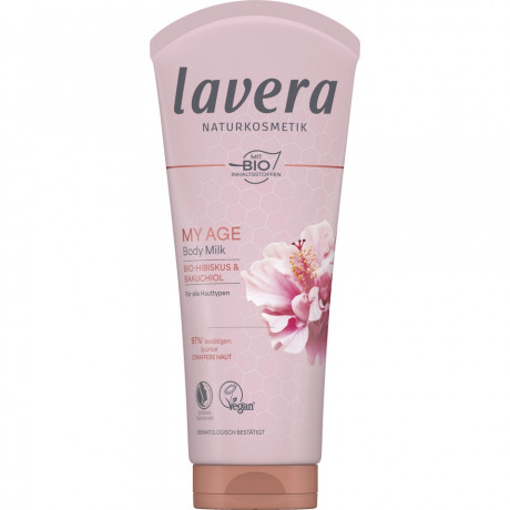 LAVERA My Age Body Milk, 200 ml, Лавера Молочко для тела Май Эйдж, био-гибискус и сквалан, упругость зрелой кожи, 200 мл