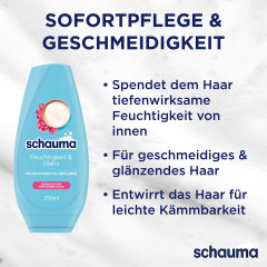 Schauma Conditioner Feuchtigkeit &amp; Glanz, 250 ml, Schauma увлажняющий кондиционер Feuchtigkeit &amp; Glanz с рисовой водой и провитамином B5, 250 мл