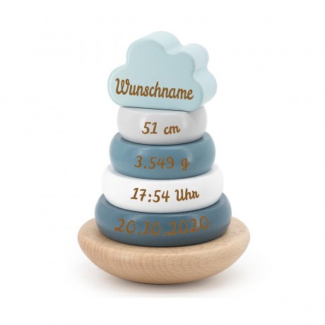 elefantasie Stapelturm personalisiert mit Namen Штабелируемая башня