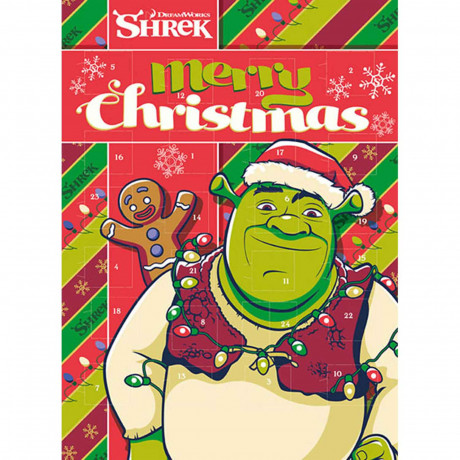 Shrek Adventskalender, Shrek шоколадный адвент-календарь 2026 с 24 фигурками, 75 г