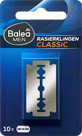 Balea MEN Rasierklingen Classic, 10 St, Классические лезвия для безопасной бритвы, 10 шт.