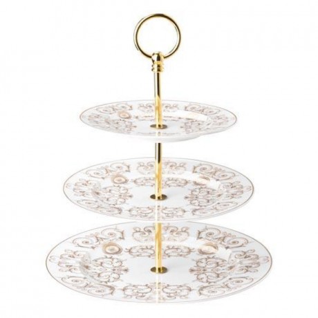 Rosenthal meets Versace Rosenthal Versace Medusa Gala Etagere 3-tlg. Teller 18-22-27 cm Подставка для торта Rosenthal Versace Medusa Gala 3 шт. Тарелки 18-22-27 см