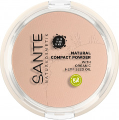 SANTE Natural Compact Powder 01 Cool Ivory, 9 g, Санте Компактная минеральная пудра Natural, оттенок 01 Cool Ivory, холодный светлый бежевый, 9 г