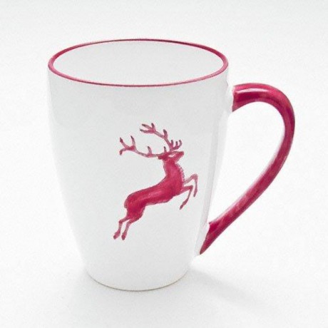 Gmundner Keramik Gmundner Keramik Bordeauxroter Hirsch Fruhstucksbecher Max 0,3 L / h: 10,5 cm Кружка для завтрака Gmundner Ceramics Bordeaux Red Deer Max 0,3 л / высота: 10,5 см