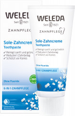 WELEDA ZAHNPFLEGE Sole-Zahncreme, 75 ml, Солевая зубная паста без фтора для очищения зубов и профилактики зубного камня, 75 мл