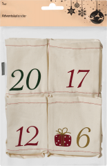 Vito & Joe Adventskalender 2026 Stoff zum Hängen, 100 × 60 cm, Тканевый адвент-календарь 2026 Vito & Joe для самостоятельного наполнения, 100 × 60 см