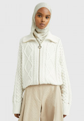 Tommy Hilfiger ZIP-THRU RELAXED  Cardigan weathered white ZIP THRU RELAXED Кардиган выветрившийся белый